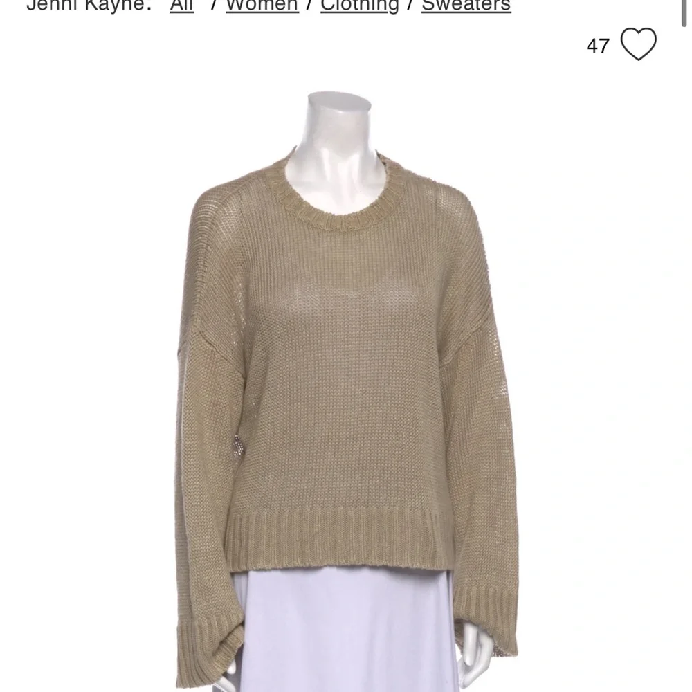 Jenni Kayne Beige Crew Neck Sweater - Picture 2 of 4